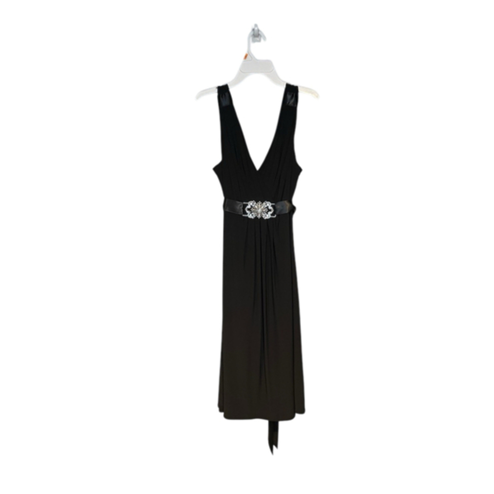 Scarlett Nite Dress Empire Waist Sleeveless Black Jersey Embellishment Size 12